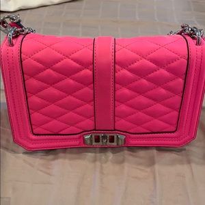 Rebecca Minkoff hot pink handbag stunning guc